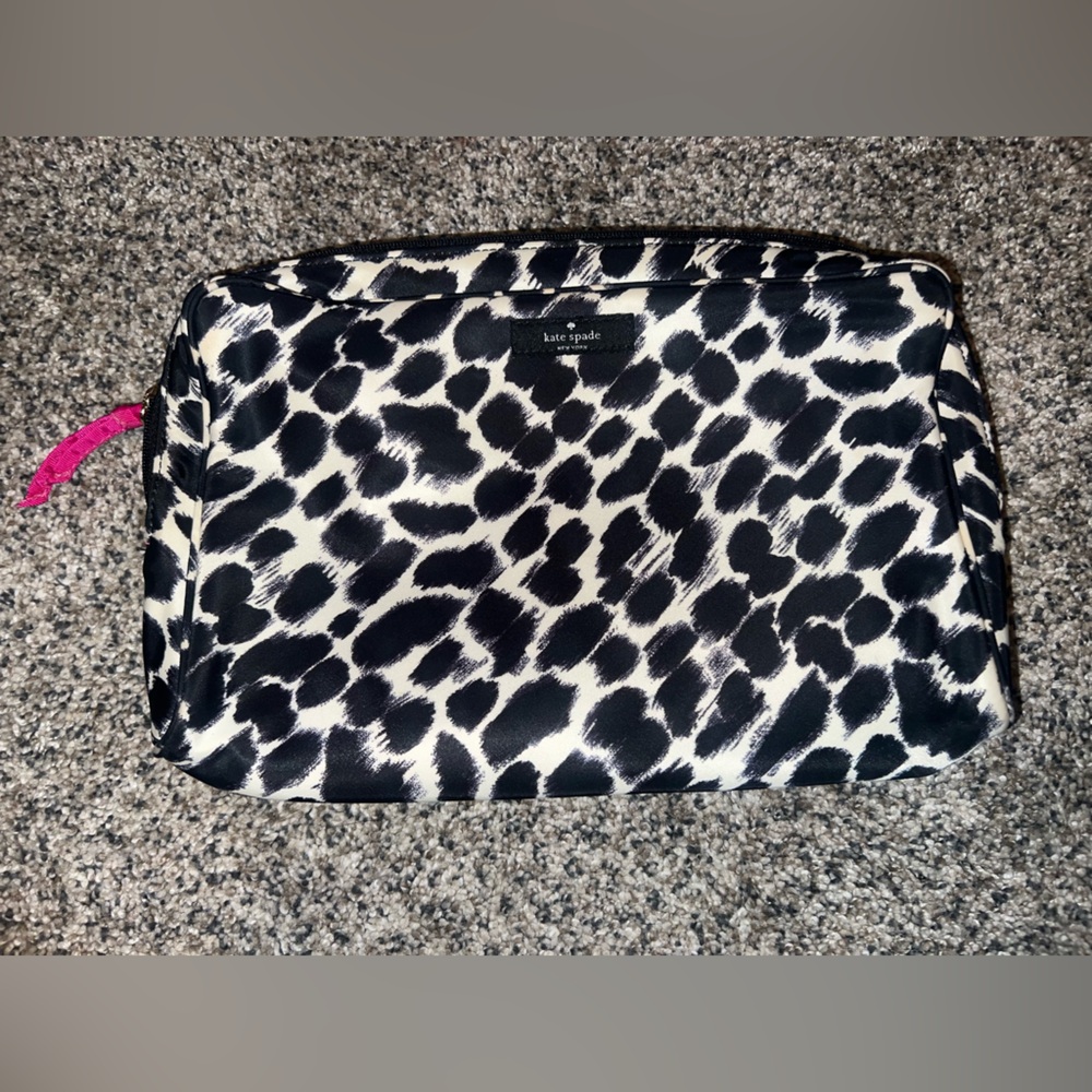 Kate Spade Leopard Large Cosmetic Bag